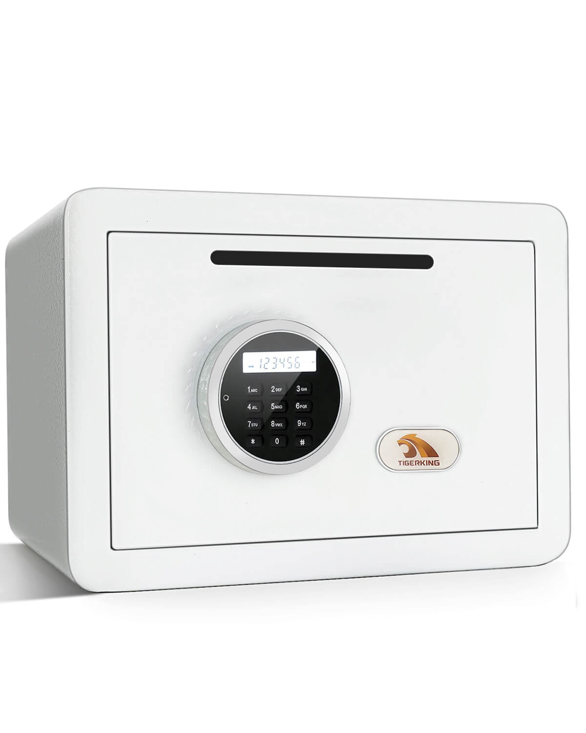 Drop Safe, Digital Safe With Keypad, White Small Safe Box- Deposit Cash Easily, Money Security Box For Home, Business, 1.2 Cubic Feet