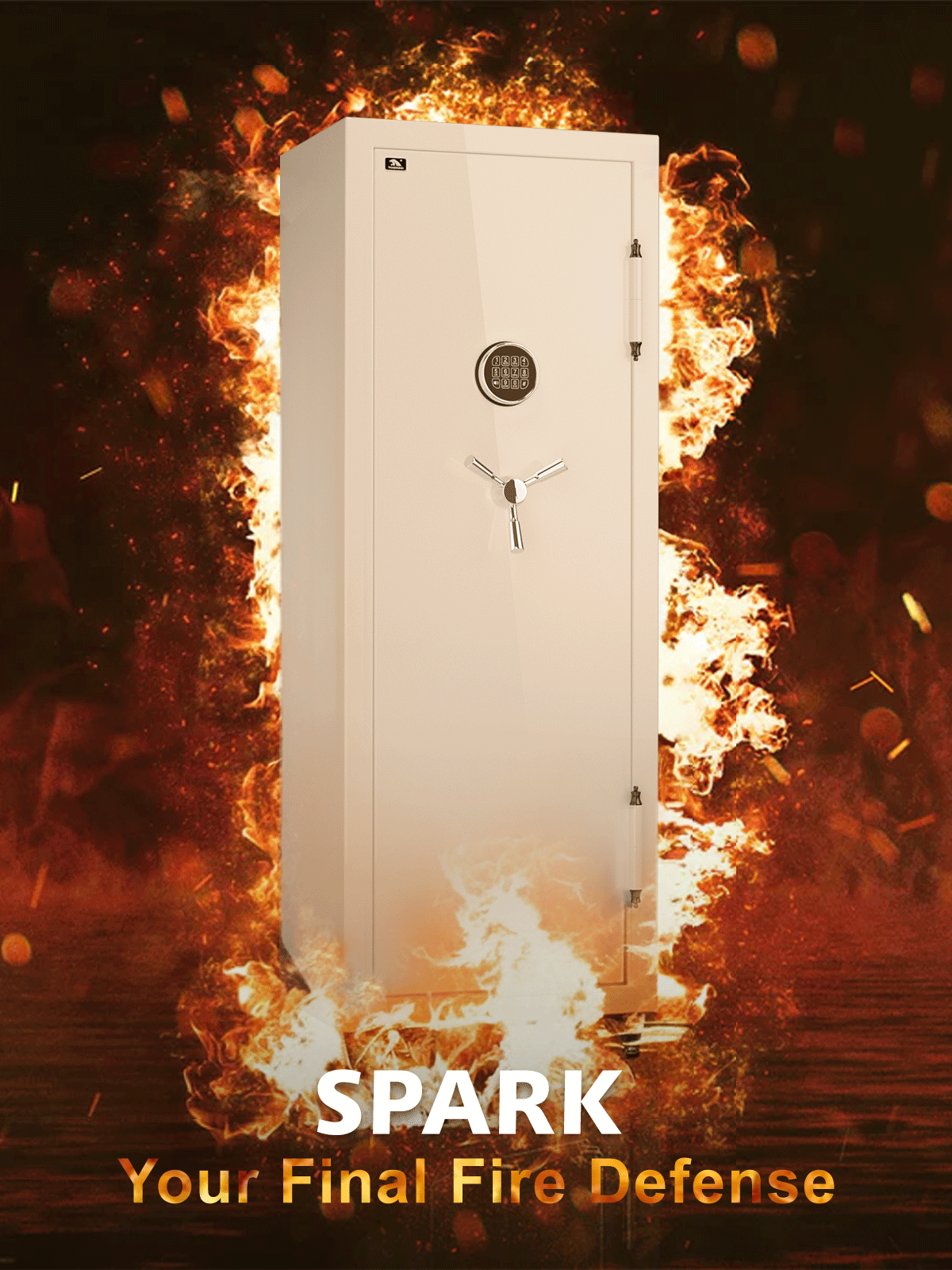 SPARK 5922 Heavy Duty Fireproof Jewelry Safe 13 cu ft White Extra Large Fireproof Home Safes TIGERKING SAFE