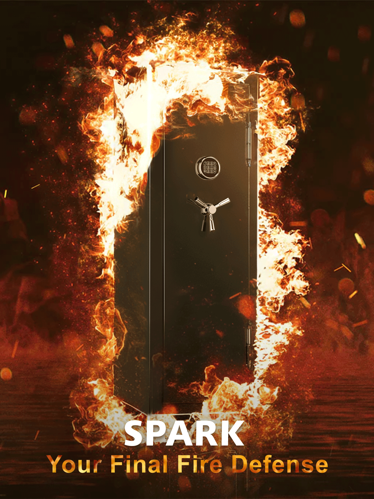 SPARK 5922 Heavy Duty Fireproof Jewelry Safe 13 cu ft Black Extra Large Fireproof Home Safes TIGERKING SAFE