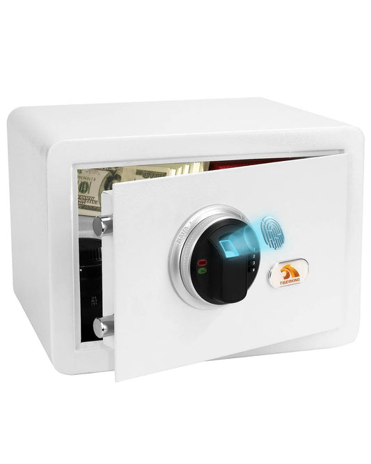 TIGERKING Small Closet Safe With Fingerprint Mini Home Safes FE25FED Little Biometric Safe Box For Home