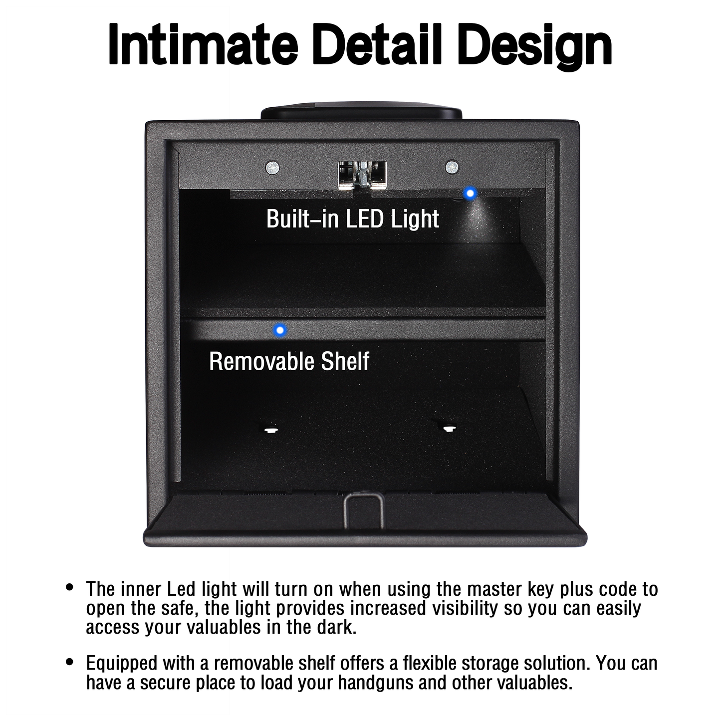 TIGERKING Fingerprint Quick Access Plstol Safes Black PB3F TIGERKING SAFETIGERKING Biometric Gun Safe for Pistols, Quick Access Pistol Safe With Fingerprint/Keypad/Key Access, Handgun Safe for Nightstand/Car/Home